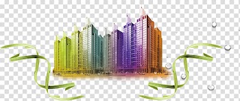 Ribbon Printing City, Color city and ribbon transparent background PNG clipart