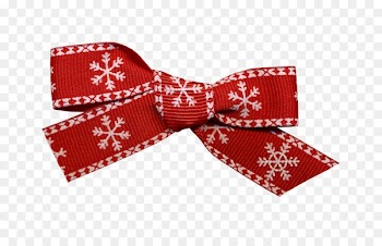 Ribbon Printing Rubber stamp - Red bow ribbon snowflake stamp 