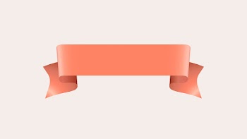 Ribbon psd image, peach banner graphic… | Free stock illustration | High Resolution graphic