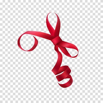 Ribbon Red, Red ribbon bow transparent background PNG clipart