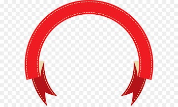 Ribbon Red Web banner - Semicircle folding red ribbon material 