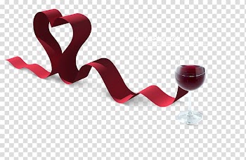 Ribbon, Red wine glass transparent background PNG clipart