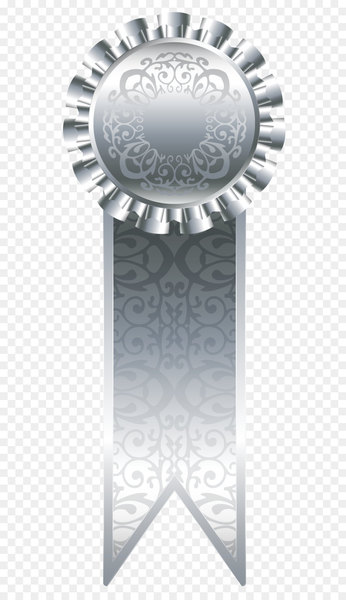 Ribbon Rosette Clip art - Silver Transparent Rosette 