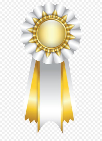 Ribbon Rosette Clip art - White Rosette Ribbon PNG Clipart Picture 