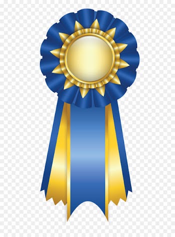 Ribbon Rosette Paper Clip art - Blue Rosette Ribbon PNG Clipart Picture 