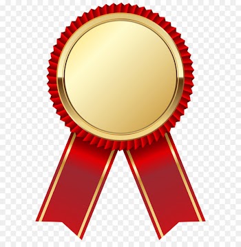 Ribbon Scalable Vector Graphics - Gold Medal with Red Ribbon PNG Clipart Picture 