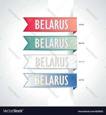 Ribbon set strips Belarus in retro style vector image