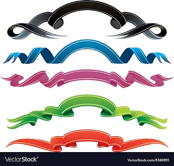 Ribbon Set vector image