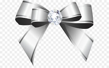 Ribbon Silver Shoelace knot Clip art - Hand drawn silver ribbon bow 