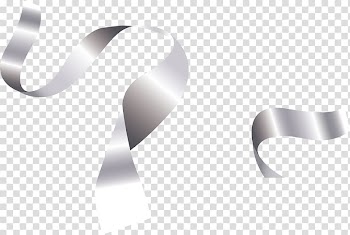 Ribbon Silver Silk, Exquisite silver ribbon transparent background PNG clipart