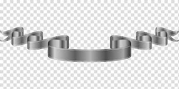 Ribbon Silver Web banner , Gray ribbon transparent background PNG clipart