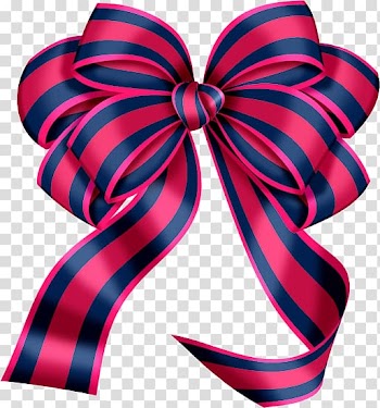 Ribbon , Striped bow transparent background PNG clipart