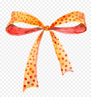 Ribbon Watercolor painting - Bow 