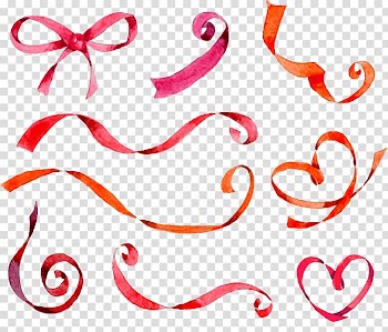 Ribbon Watercolor painting Drawing, Drawing Ribbon transparent background PNG clipart