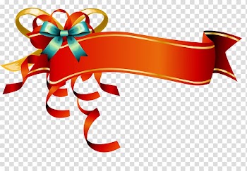 Ribbon Web banner , Red ribbon transparent background PNG clipart