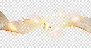 Ribbon with stars illustration, Line Euclidean , Jinxing Bo Gold Line transparent background PNG clipart