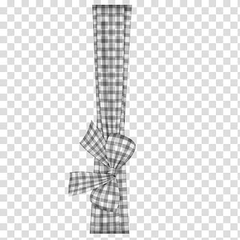 Ribbons Brushes, grey and black checked bow transparent background PNG clipart