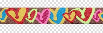 Ribbons Colection, multicolored heart textile transparent background PNG clipart