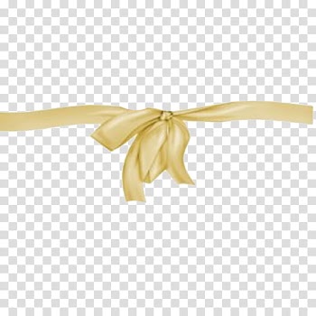 Ribbons Colection, yellow bow art transparent background PNG clipart