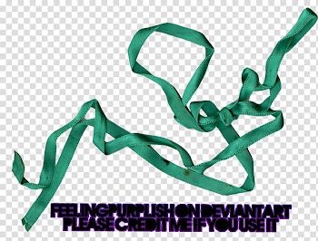 Ribbons, green strap with text overlay transparent background PNG clipart