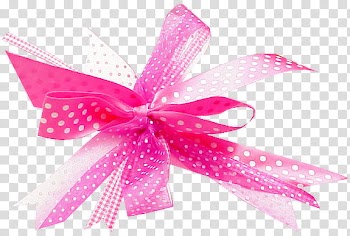 Ribbons, pink lace bow transparent background PNG clipart