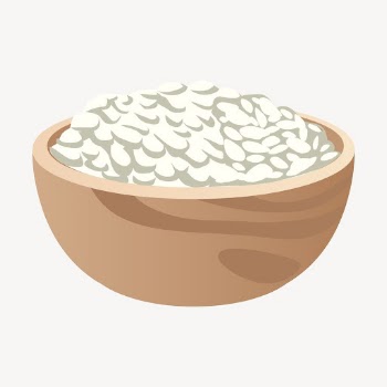 Rice bowl collage element, Asian | Free Vector - rawpixel