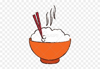 Rice Clipart Hot Rice - Bowl Of Food Drawing