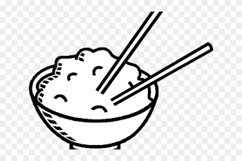 Rice Cliparts Outline - Food Black And White Clipart