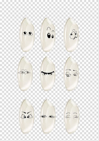 Rice, White rice grain expression transparent background PNG clipart