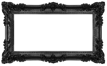 Rich black frame isolated on white background. Clipping paths...
