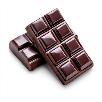 Rich Dark Chocolate Bar Pieces Stacked