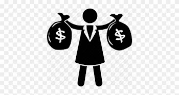 Rich Transparent Background - Woman With Money Icon