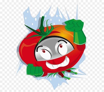 Riddle Joke Saying Illustration - Cartoon tomato Superman 