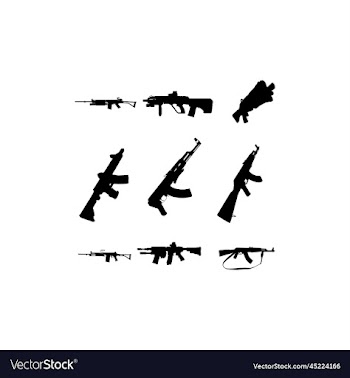 riffle gun silhouette set collection