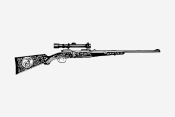 Rifle gun drawing, vintage weapon | Free Photo - rawpixel