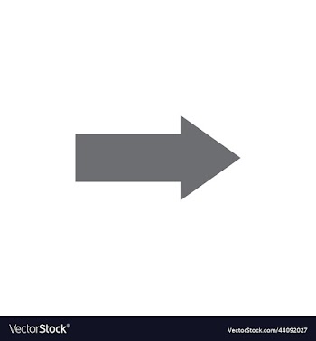 right arrow abstract solid icon