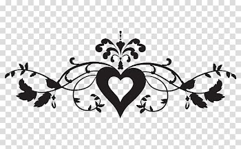 Right border of heart , filigree transparent background PNG clipart