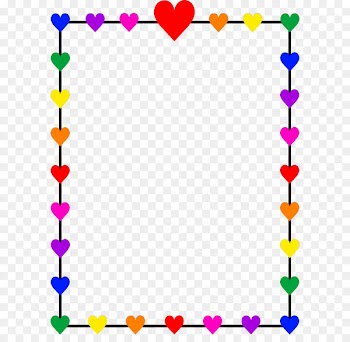 Right border of heart Valentine's Day Clip art - Free Colorful Borders 