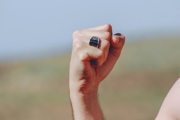 Right Human Fist With Ring