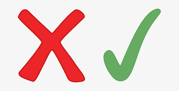 Right Wrong Red Green Icon Symbol Sign Sim - Right And Wrong ...