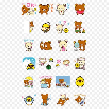 Rilakkuma Sticker Calpis LINE Kavaii - line 