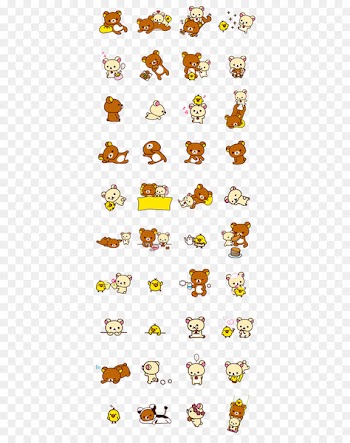Rilakkuma Sticker LINE Imagineer Bear - line 