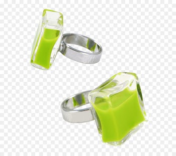 Ring Body Jewellery Green Silver - ring 