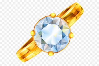 Ring Diamond Jewellery Clip art - Gold Ring with Diamond PNG Clipart 