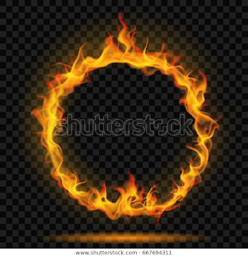 Ring Fire Flame On Transparent Background Stock Vector (Royalty ...