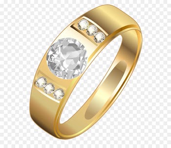 Ring Jewellery Gold - Golden Ring PNG Clipart 