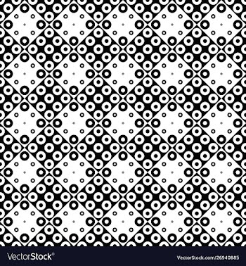 Ring pattern background - black and white design vector image