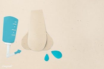Rinsing the nose with saline solution paper craft with design space | Free  illustration - 2320080