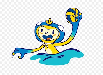 Rio de Janeiro 2016 Summer Olympics Volleyball Clip art - Rio 2016 mascots playing volleyball 