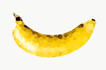 Ripe banana crystallized style overlay | Free  transparent png - 2341190